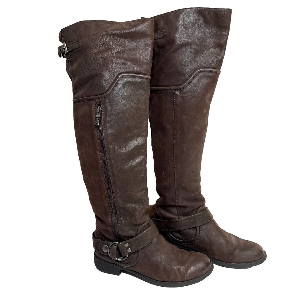 Miss Sixty Leighton Leather Riding Boots Size 36 US 6.5 Over the Knee Western